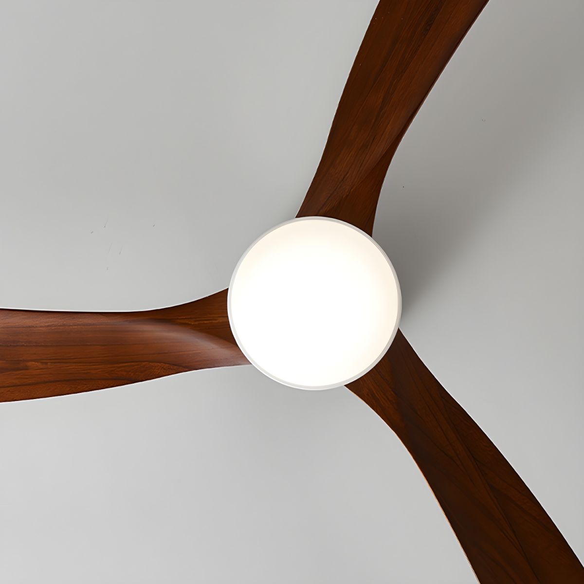 Nordic Ceiling Fan Light 42 in Solid Wood Blades LED Bedroom Living Room Quiet DC Motor Modern Ceiling Fan | Thomler